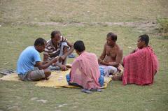 card players in Baduria, North 24 Parganas