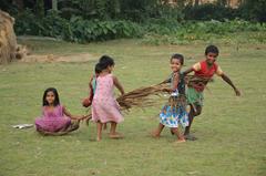 children playing Gari Gari game in North 24 Parganas