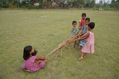 children playing Gari Gari game in North 24 Parganas