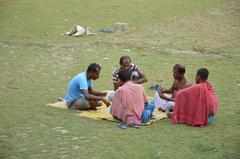 men playing cards in Baduria