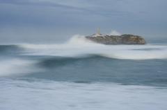 Faro de la Isla de Mouro in Santander, Spain