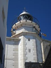 Faro de Peñíscola lighthouse with blue sky