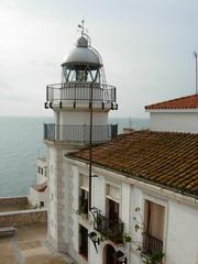 Peñiscola lighthouse with clear blue sky