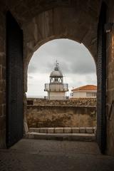 View of the lighthouse from inside the Castle of Peñíscola