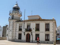 Peñíscola historical area with castle on hill