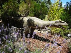 Faunia in Madrid with tropical plants and a small pond