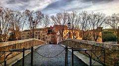 Ponte Sisto bridge in Rome, Italy