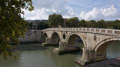 Ponte Sisto bridge in Rome during autumn