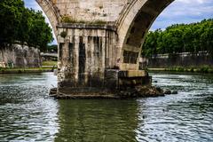 Ponte Sisto bridge in Rome at sunset