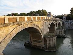 Ponte Sisto bridge in Rome at sunset