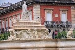 fountain at Plaza de Puerta de Jerez in Seville