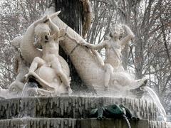 Galápagos Fountain detail in Parque del Retiro, Madrid