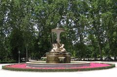 The turtle fountain in Parque del Buen Retiro, Madrid