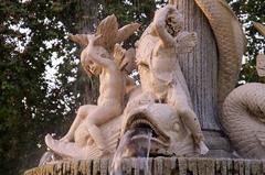 detail of the Galápagos Fountain in El Retiro