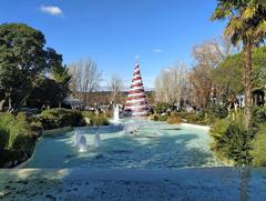 water fountains in Parque de Atracciones of Madrid