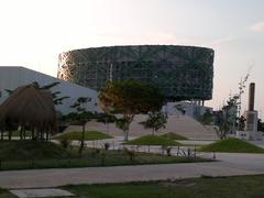 sunset at the Gran Museo del Mundo Maya