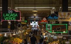 Interior view of Grand Central Market in Los Angeles