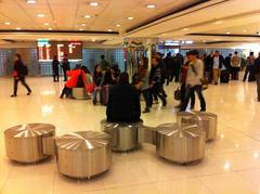 China Hong Kong City Ferry Piers waiting room with public seats