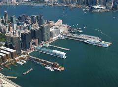 Harbour City overview with buildings and water in 2011