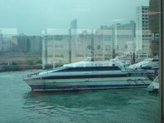 High-speed ferry departing Shenzhen