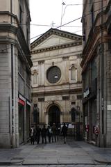 San Satiro Church in Milan seen from Via Torino