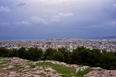 The peninsula of Piraeus from the plateau of Melite