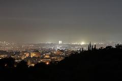 View of Piraeus from Athens at night