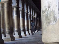 A corridor at Hooghly Imambari with ornate arches and pillars