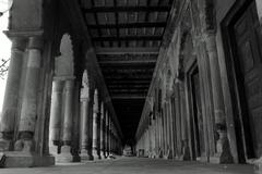 Hooghly Imambara Corridor in black and white