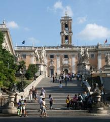 Cordonata, Dioscuri, and Palazzo Senatorio in Rome