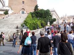 Steps leading up to the entrance of the Roman Forum in Rome, Italy