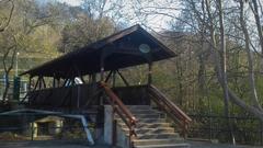 Purkersdorf station wooden bridge