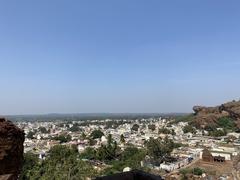 A panoramic view of the town of Badami as seen from the caves