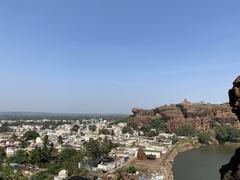 View of Badami town from caves