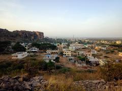 View of Badami town from an elevated perspective