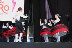 Regional dances in the Gardens of Las Vistillas during the Saint Isidore the Farmer Festival 2024, Madrid