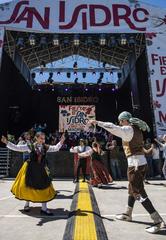 Folklore dance event at Las Vistillas during San Isidro festival