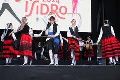 regional dances in the Gardens of Las Vistillas during the Saint Isidore the Farmer Festival 2024 in Madrid