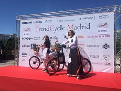 Fashion event TrendCycle in Madrid showcasing cycling on a runway