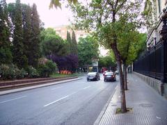 Recoletos street in Madrid, Spain