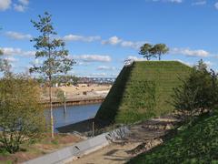 Baakenpark under construction in Hamburg-HafenCity