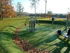 Fitness equipment at Baakenpark in Hamburg