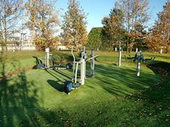 Fitness equipment at Baakenpark in Hamburg