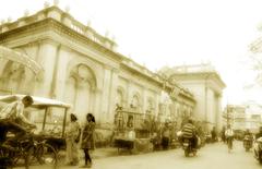 Street near Baldau temple in Panna