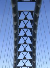 Humber Bay Arch Bridge in Toronto, Canada with a perfect pattern design