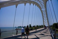 Humber River bridge spanning the river at Lake Ontario