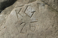 Carving in stone at Humpback Rock