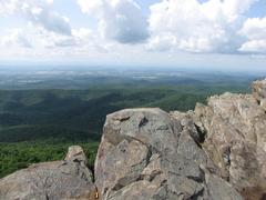 View of Shenandoah Valley from Humpback Rock in Blue Ridge Mountains