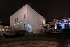 Leopold Museum at night from the Museum Quartier in Vienna