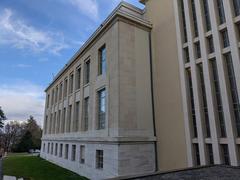 Outer wall of Palais des Nations